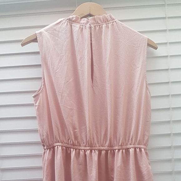 Size 12 blush H&M sleeveless chiffon dress - Picture 3 of 5